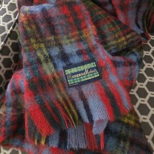 Vintage BRAND NEW Scottish Mohair Wool Throw Scotland Wool